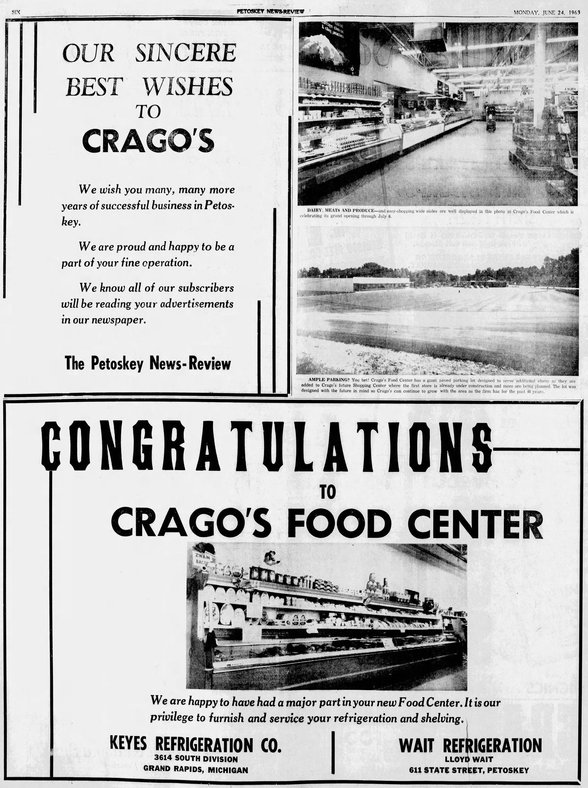Cragos Shopping Center - June 24 1963 Ads (newer photo)